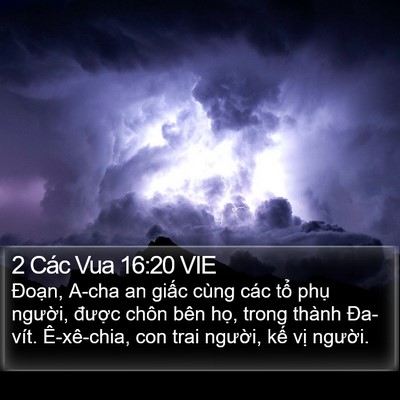 2 Các Vua 16:20 VIE Bible Verse Image