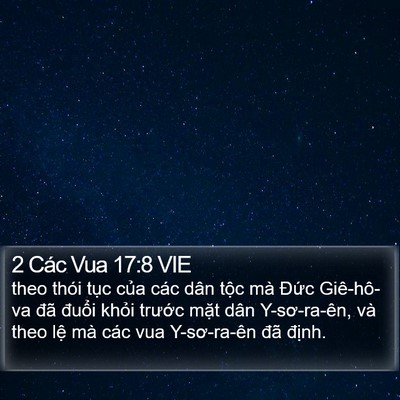 2 Các Vua 17:8 VIE Bible Verse Image