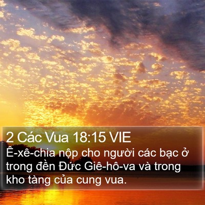 2 Các Vua 18:15 VIE Bible Verse Image