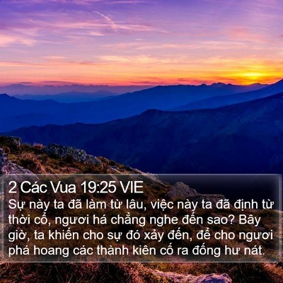 2 Các Vua 19:25 VIE Bible Verse Image