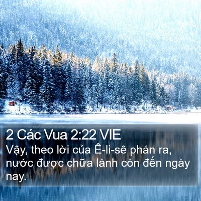 2 Các Vua 2:22 VIE Bible Verse Image