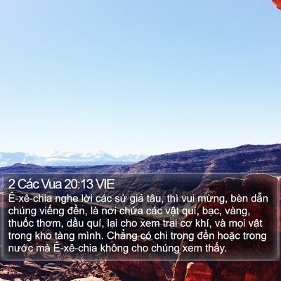 2 Các Vua 20:13 VIE Bible Verse Image