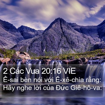 2 Các Vua 20:16 VIE Bible Verse Image