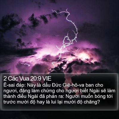2 Các Vua 20:9 VIE Bible Verse Image