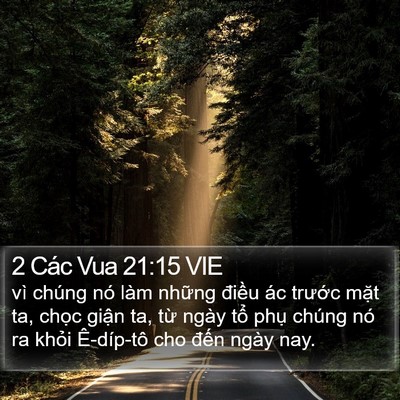 2 Các Vua 21:15 VIE Bible Verse Image