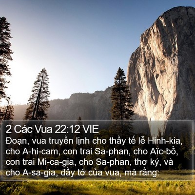 2 Các Vua 22:12 VIE Bible Verse Image