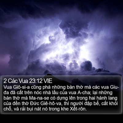2 Các Vua 23:12 VIE Bible Verse Image