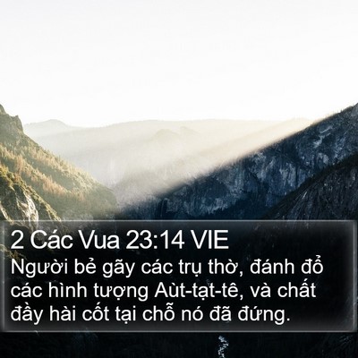 2 Các Vua 23:14 VIE Bible Verse Image