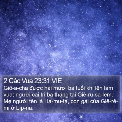2 Các Vua 23:31 VIE Bible Verse Image