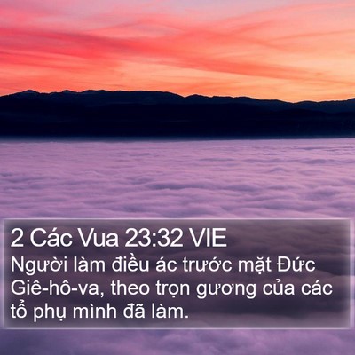 2 Các Vua 23:32 VIE Bible Verse Image