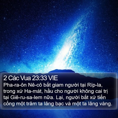 2 Các Vua 23:33 VIE Bible Verse Image
