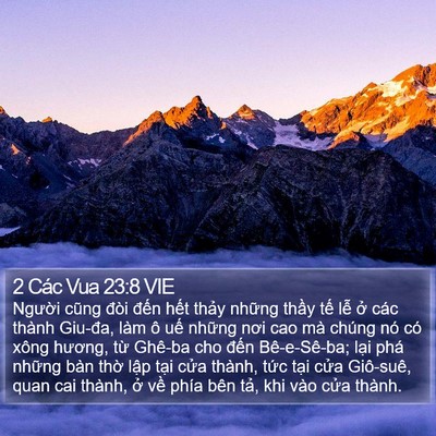 2 Các Vua 23:8 VIE Bible Verse Image