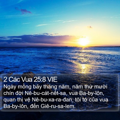 2 Các Vua 25:8 VIE Bible Verse Image