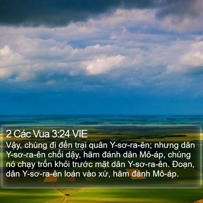 2 Các Vua 3:24 VIE Bible Verse Image