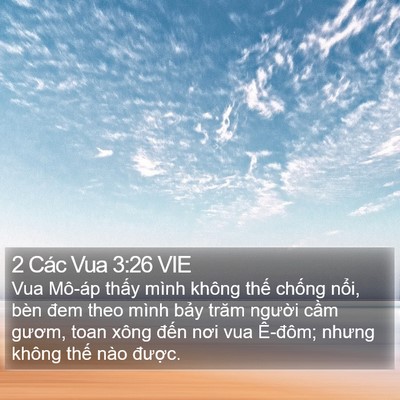 2 Các Vua 3:26 VIE Bible Verse Image