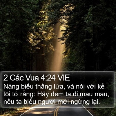 2 Các Vua 4:24 VIE Bible Verse Image