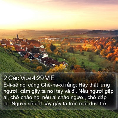 2 Các Vua 4:29 VIE Bible Verse Image