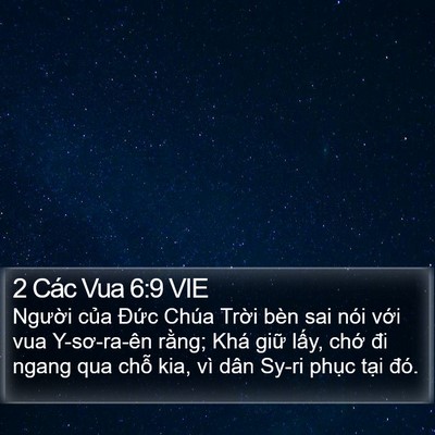 2 Các Vua 6:9 VIE Bible Verse Image