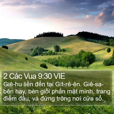 2 Các Vua 9:30 VIE Bible Verse Image
