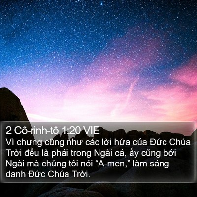 2 Cô-rinh-tô 1:20 VIE Bible Verse Image