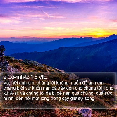 2 Cô-rinh-tô 1:8 VIE Bible Verse Image