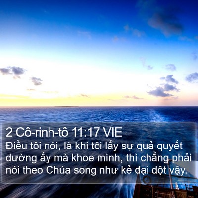 2 Cô-rinh-tô 11:17 VIE Bible Verse Image