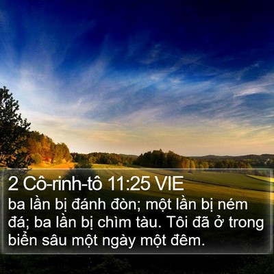 2 Cô-rinh-tô 11:25 VIE Bible Verse Image