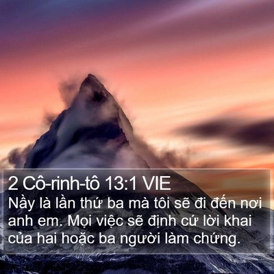 2 Cô-rinh-tô 13:1 VIE Bible Verse Image