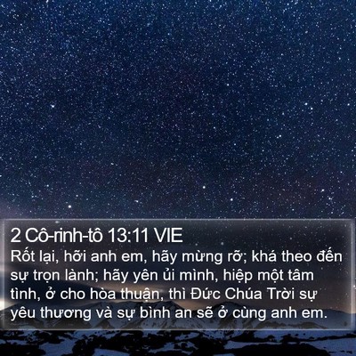 2 Cô-rinh-tô 13:11 VIE Bible Verse Image