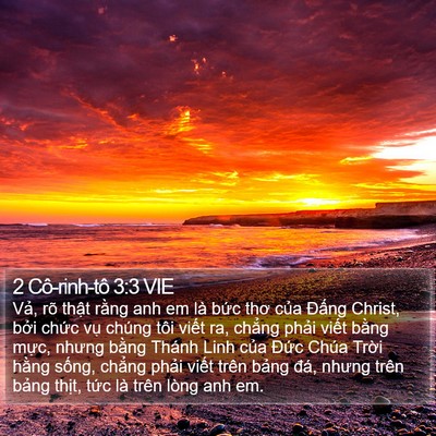 2 Cô-rinh-tô 3:3 VIE Bible Verse Image