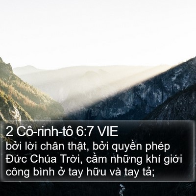 2 Cô-rinh-tô 6:7 VIE Bible Verse Image