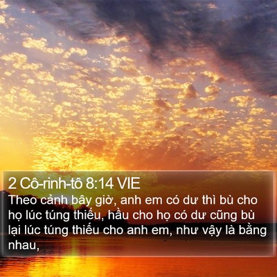 2 Cô-rinh-tô 8:14 VIE Bible Verse Image