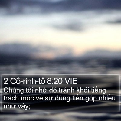 2 Cô-rinh-tô 8:20 VIE Bible Verse Image
