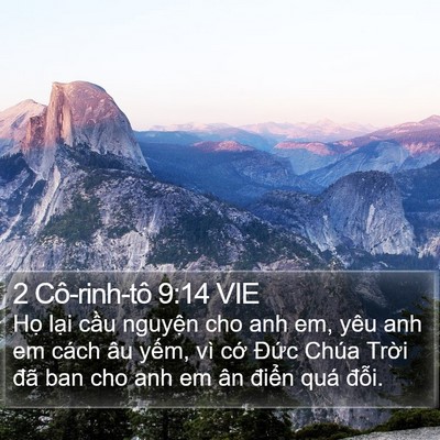 2 Cô-rinh-tô 9:14 VIE Bible Verse Image