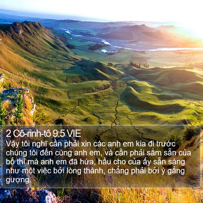 2 Cô-rinh-tô 9:5 VIE Bible Verse Image