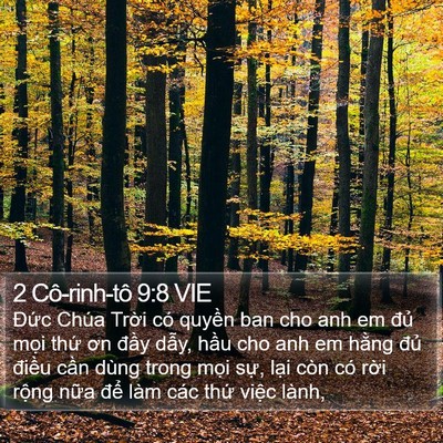 2 Cô-rinh-tô 9:8 VIE Bible Verse Image