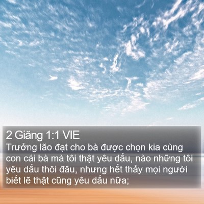 2 Giăng 1:1 VIE Bible Verse Image