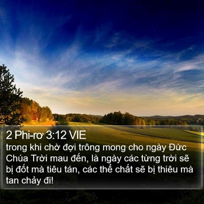 2 Phi-rơ 3:12 VIE Bible Verse Image