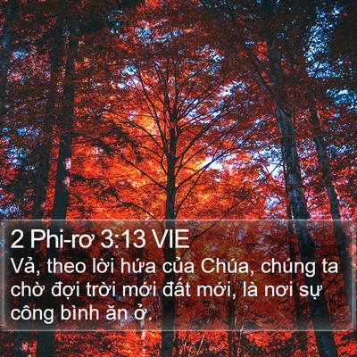 2 Phi-rơ 3:13 VIE Bible Verse Image