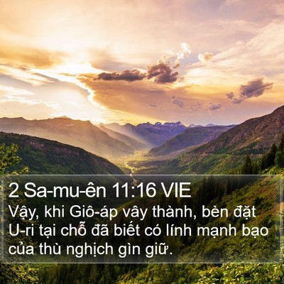 2 Sa-mu-ên 11:16 VIE Bible Verse Image