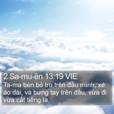 2 Sa-mu-ên 13:19 VIE Bible Verse Image