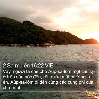 2 Sa-mu-ên 16:22 VIE Bible Verse Image