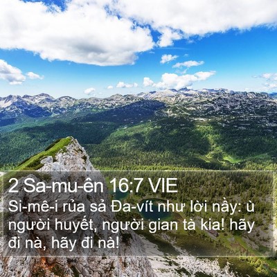 2 Sa-mu-ên 16:7 VIE Bible Verse Image