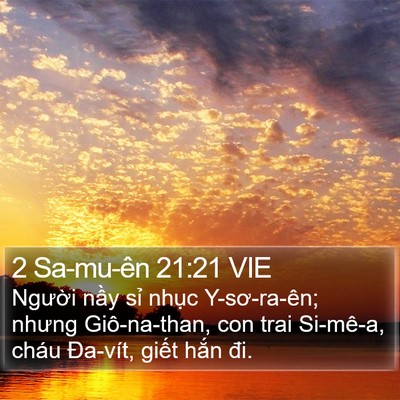 2 Sa-mu-ên 21:21 VIE Bible Verse Image