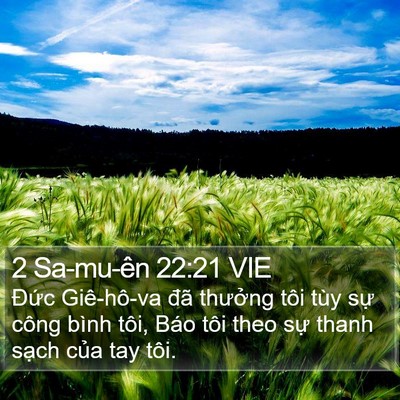 2 Sa-mu-ên 22:21 VIE Bible Verse Image