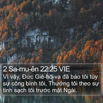 2 Sa-mu-ên 22:25 VIE Bible Verse Image