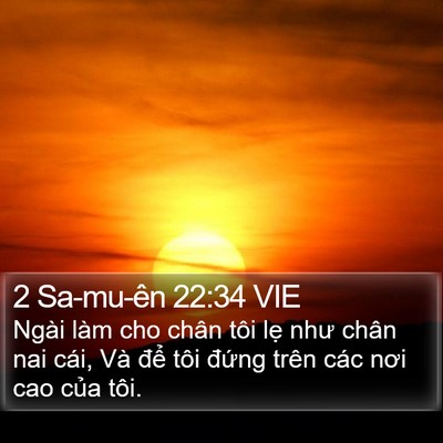 2 Sa-mu-ên 22:34 VIE Bible Verse Image