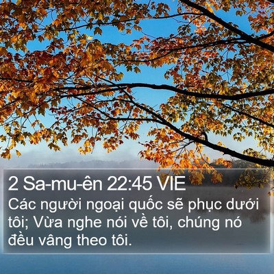 2 Sa-mu-ên 22:45 VIE Bible Verse Image