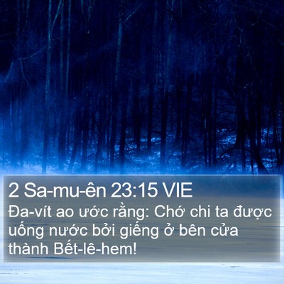 2 Sa-mu-ên 23:15 VIE Bible Verse Image