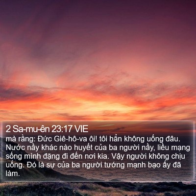 2 Sa-mu-ên 23:17 VIE Bible Verse Image